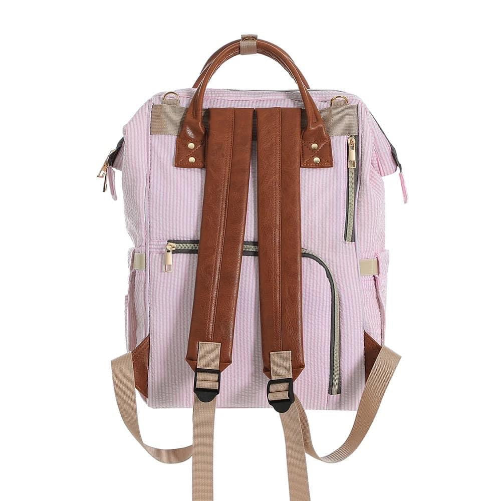 Personlized Seersucker Diaper Bags, Insulated, Baby Gift