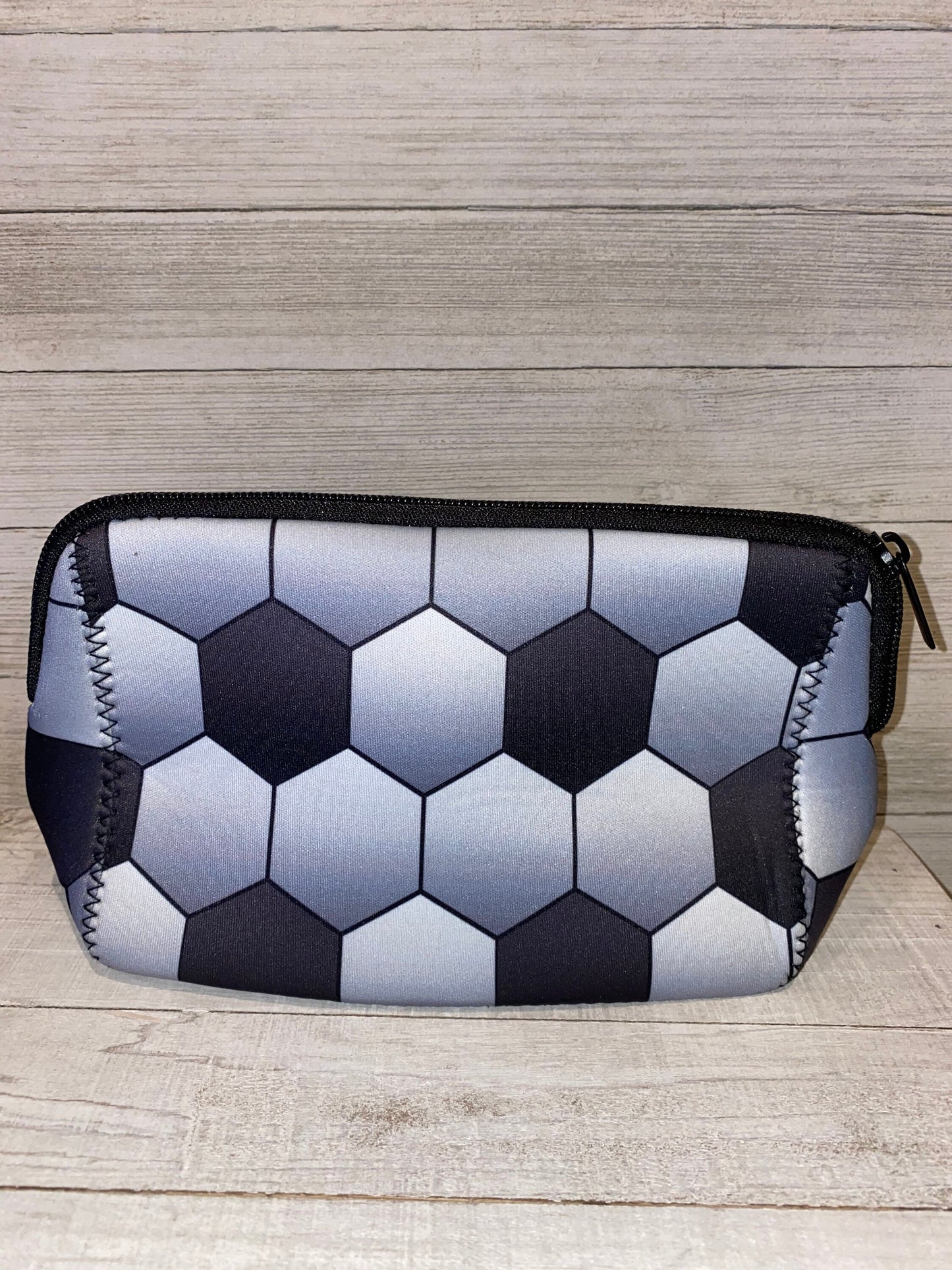 Sport cosmetic bag, baseball, football, softball, basketball. PERSONALIZED gift makeup bag