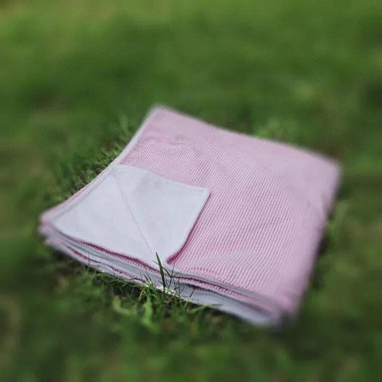 Seersucker Beach Towel, Embroidered, Vinyl, Personalized, Gift