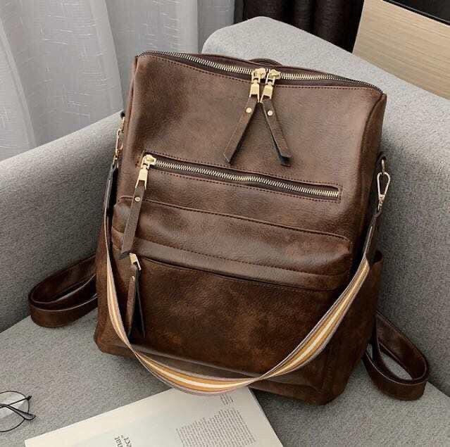 Convertible Vegan Leather Backpack