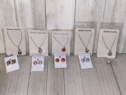 Sport Jewelry Set,Fashion Jewelry, Necklace, Earrings
