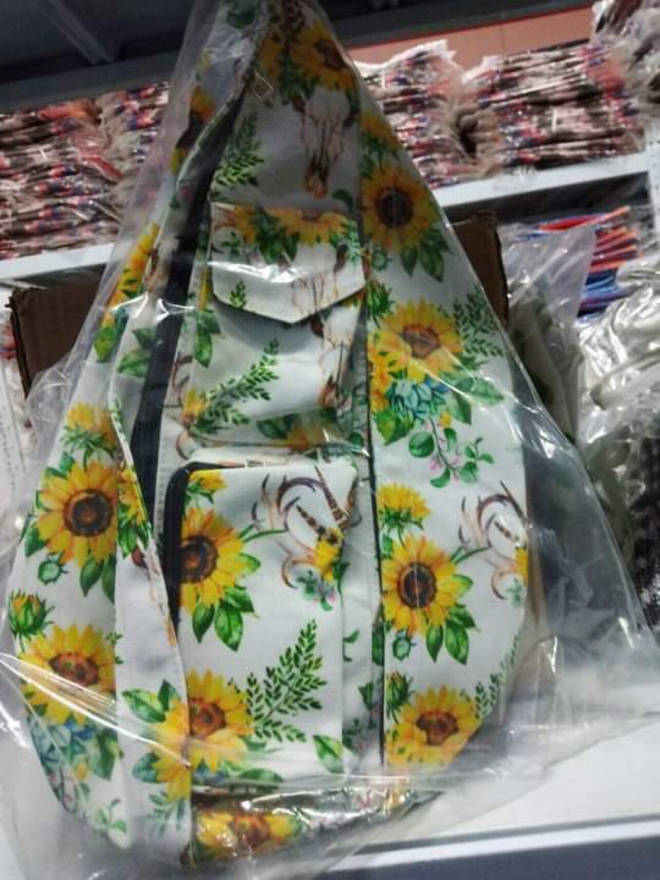 Printed Sling Backpack, Hobo Bag, Messenger