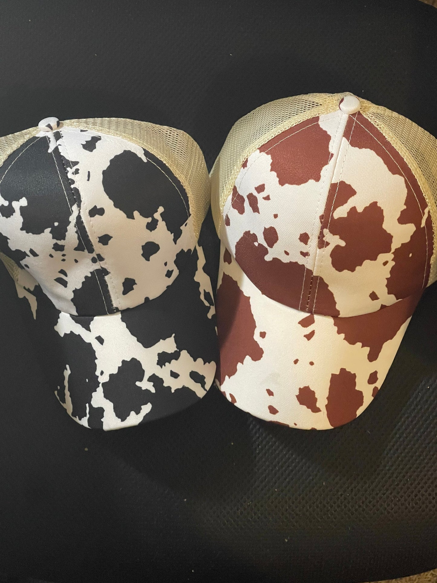 Pattern CrissCross Ponytail Hat