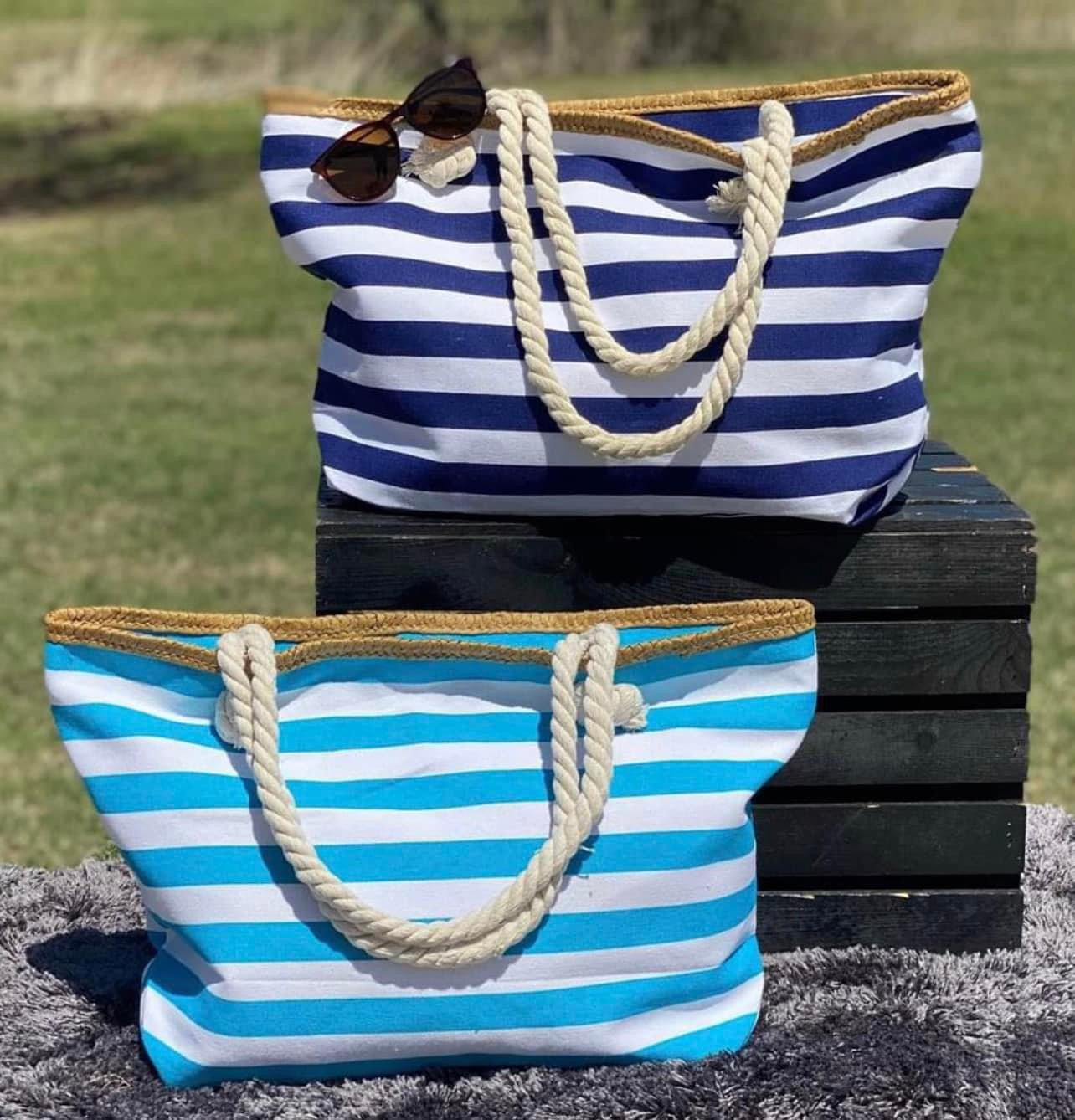 Striped Beach Tote