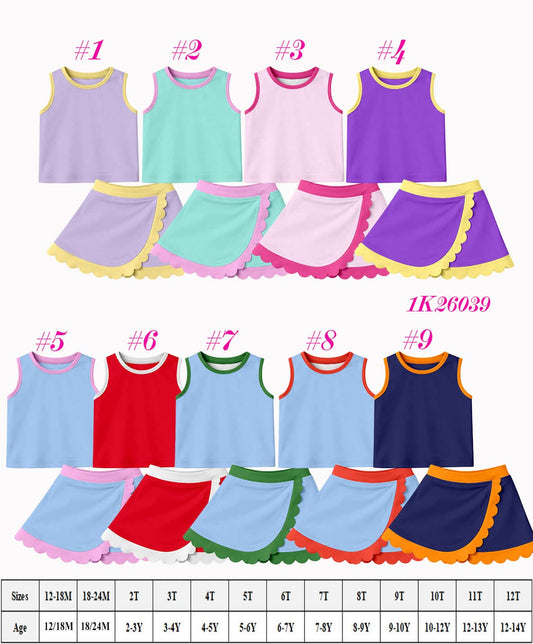 Athletic Tank and Scalloped Set