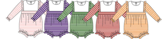 Long Sleeve Striped Ruffle Bubble Preorder 7/26