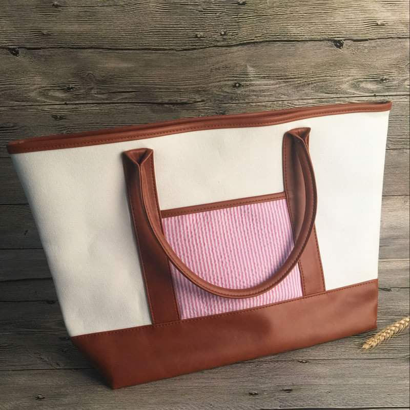 Seersucker Tote Bag