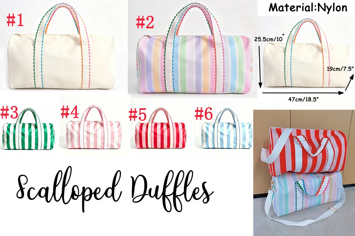 Scalloped Duffle Bags Preorder