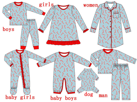 Candy Cane Boy Youth Pajama Set