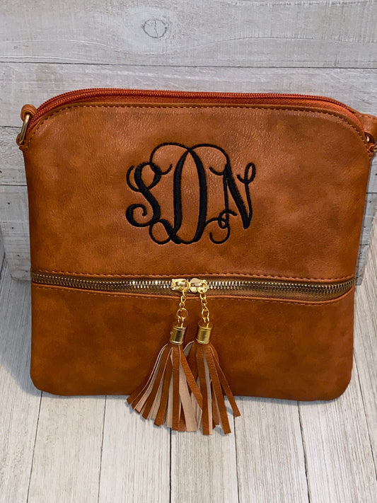 Leather Crossbody, Personalized, Gift, Messenger, Purse