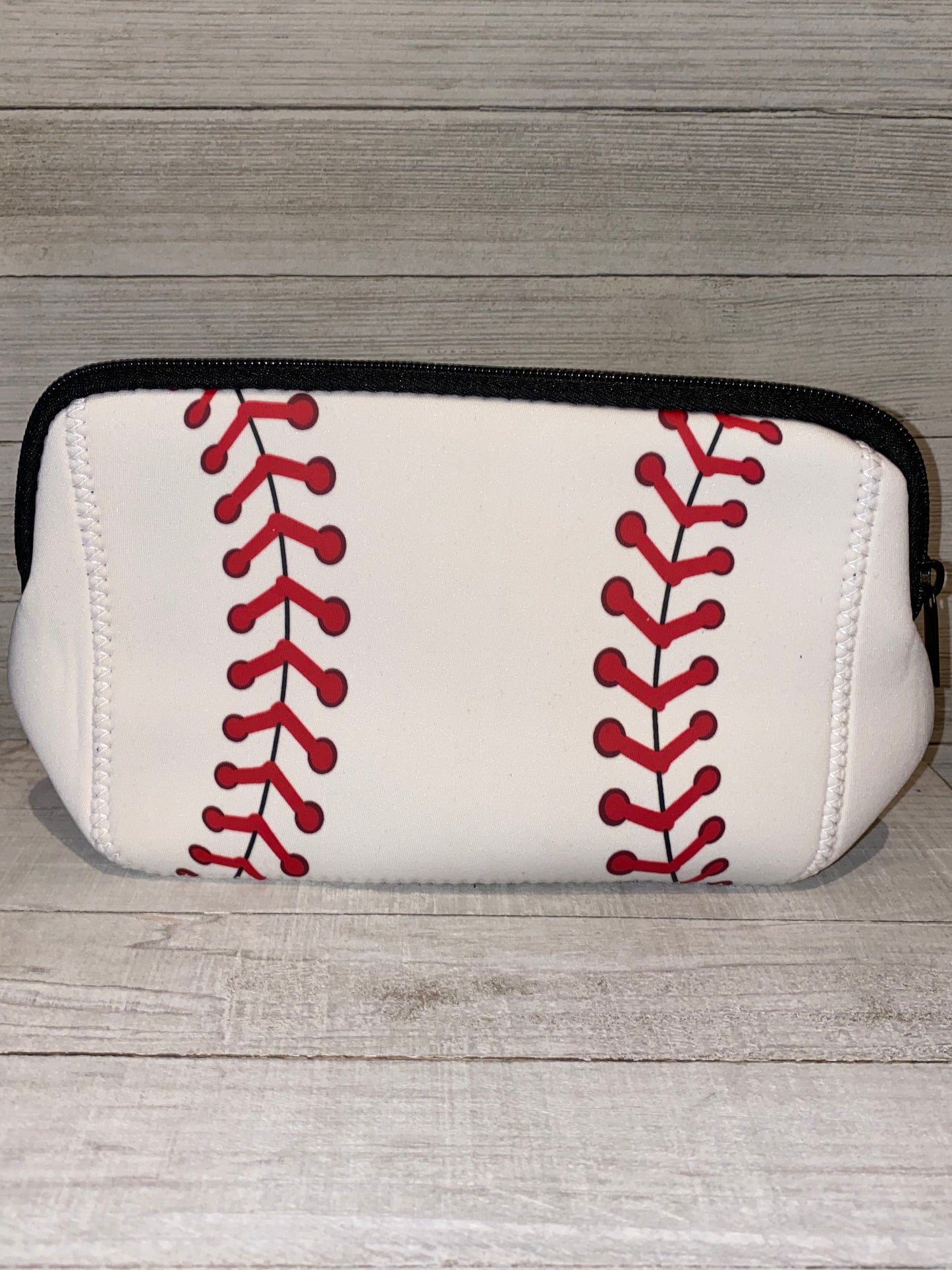 Sport cosmetic bag, baseball, football, softball, basketball. PERSONALIZED gift makeup bag