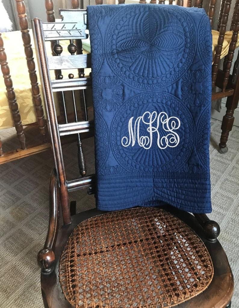 Monogramed Heirloom Blanket/ Quilt