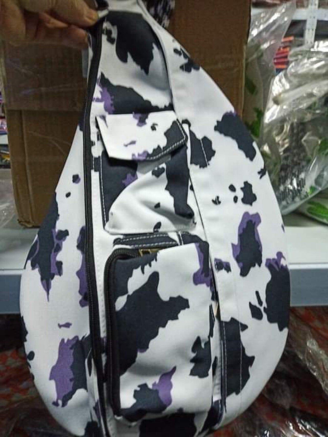 Printed Sling Backpack, Hobo Bag, Messenger