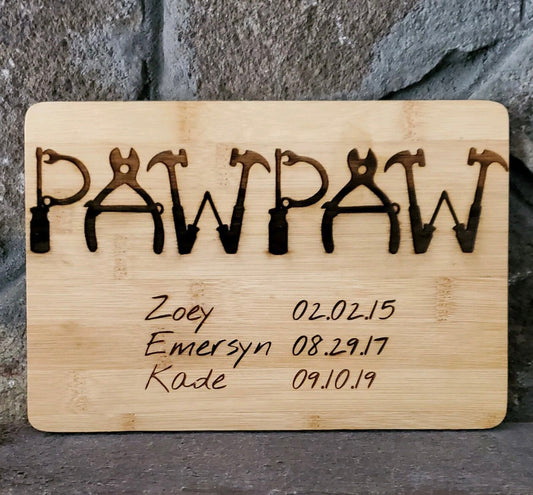 Personalized Cutting Board, Laser Engraved, Bamboo Board