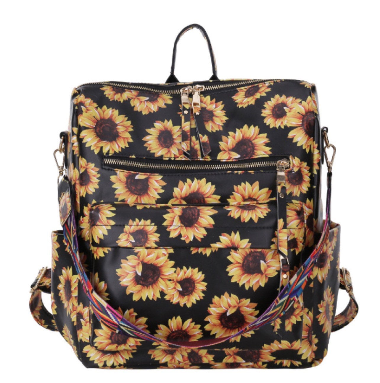 Convertible Vegan SunFlower  Backpack