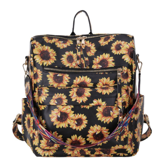Convertible Vegan SunFlower  Backpack
