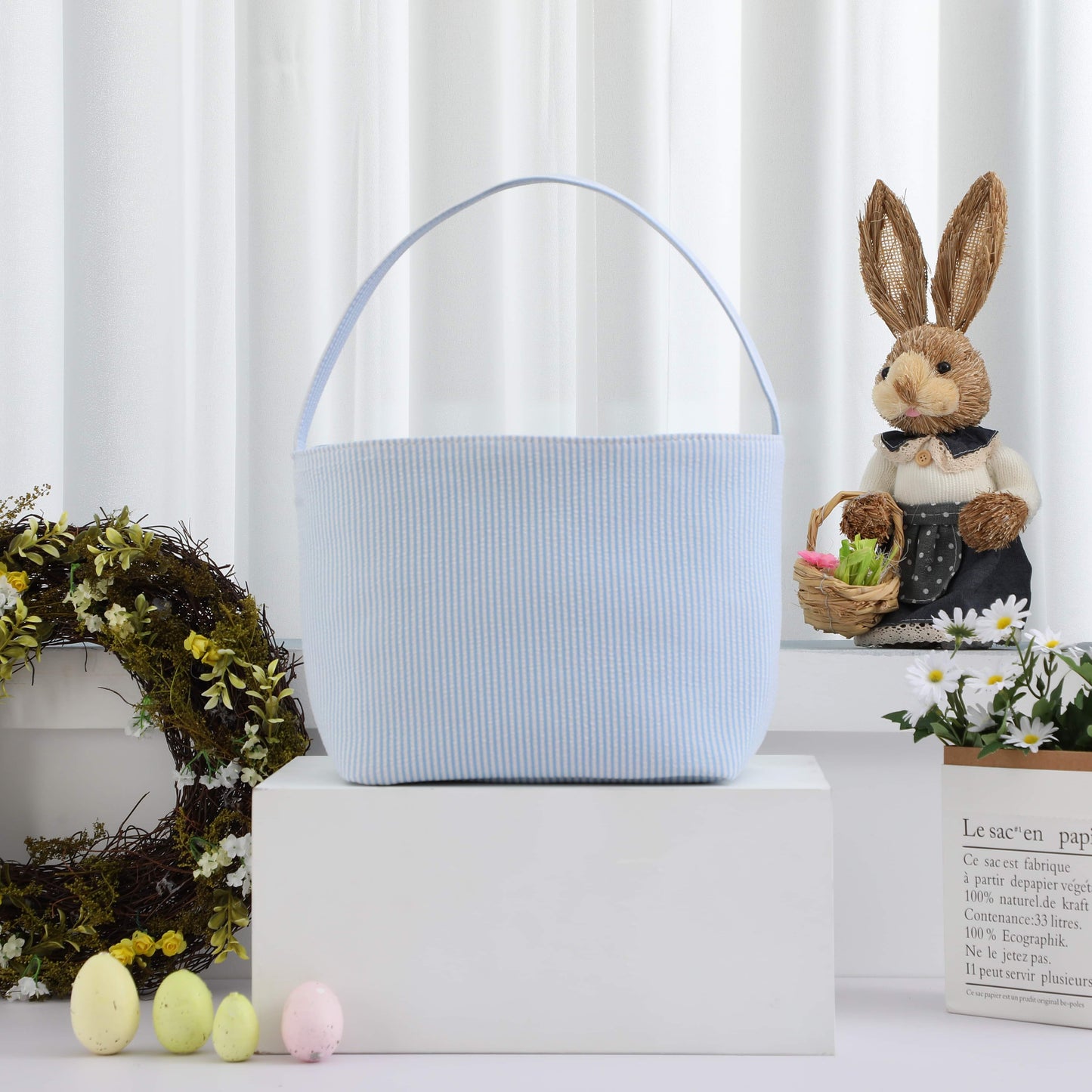 Seersucker Easter Basket