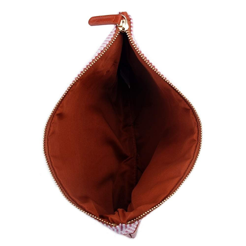 Seersucker Cosmetic Bag-Flat